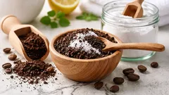 Mieszanie fusów z kawy z sodą oczyszczoną: popularny domowy środek.