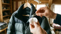 Wystarczy dwie krople na wacik, aby Twoja kurtka puchowa wyglądała jak nowa: nie musisz już prać jej w pralce.